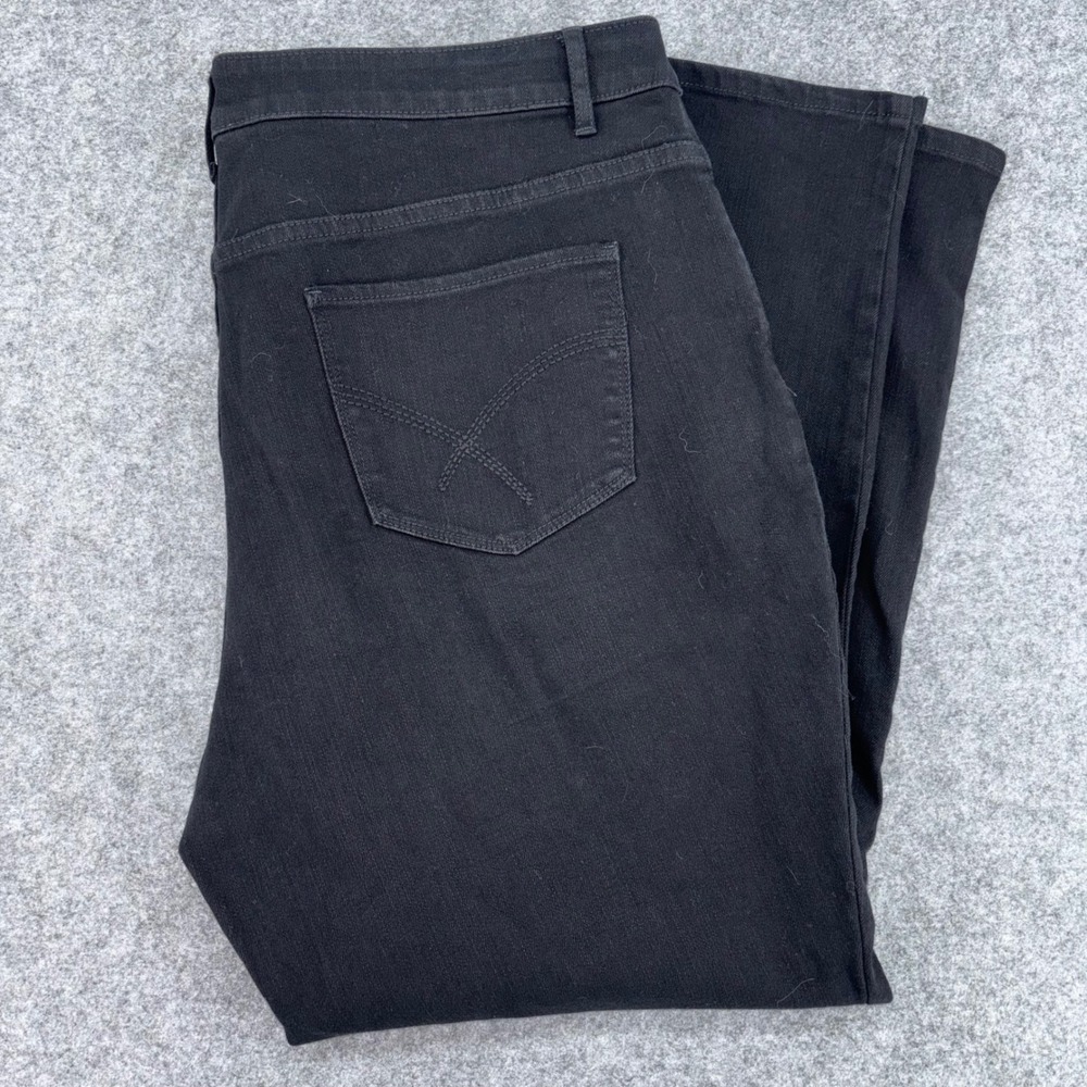 Christopher & Banks Womens Black Straight Leg Jeans Size 16 Short RN 63823